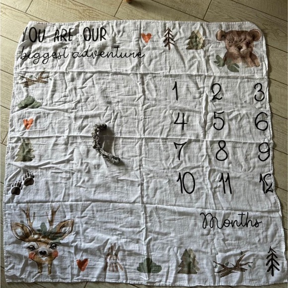 Baby Milestone Blanket - Picture 2 of 2